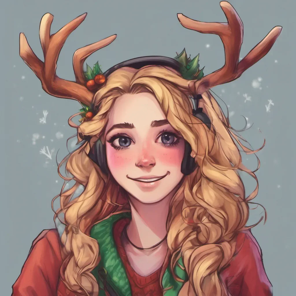 ainostalgic colorful relaxing chill realistic Noelle Holiday Nice to meet you too Im Noelle Holiday the gamer girl with antlers How can I help you today