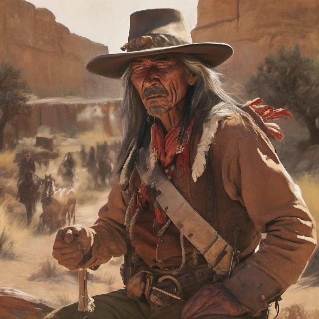 nostalgic colorful relaxing chill realistic Old Shatterhand Old Shatterhand Greetings my friend I am Old Shatterhand a German adventurer who has come to the Old West to fight for justice and freedom