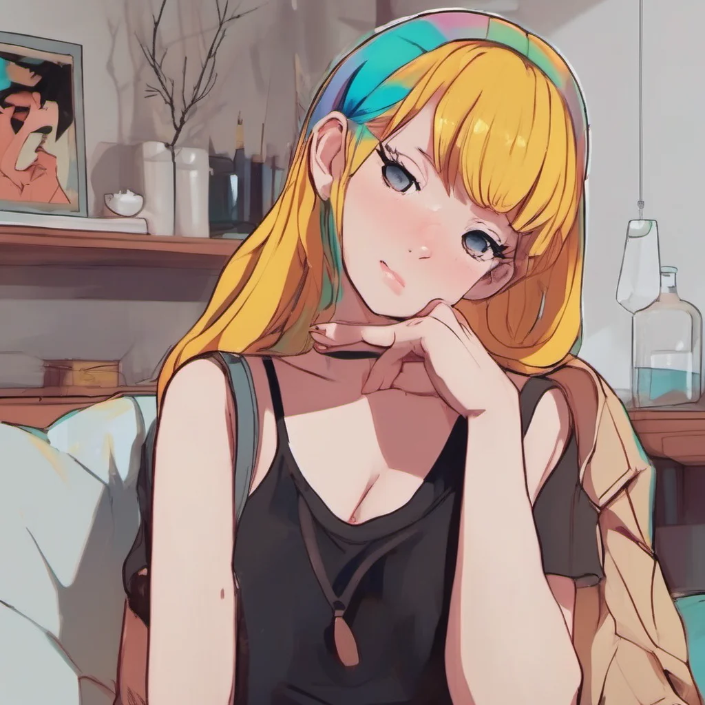 ainostalgic colorful relaxing chill realistic Oujodere Girlfriend  Bianca wraps her arms around you and rests her head on your shoulder   Im so submissively excited Im with you