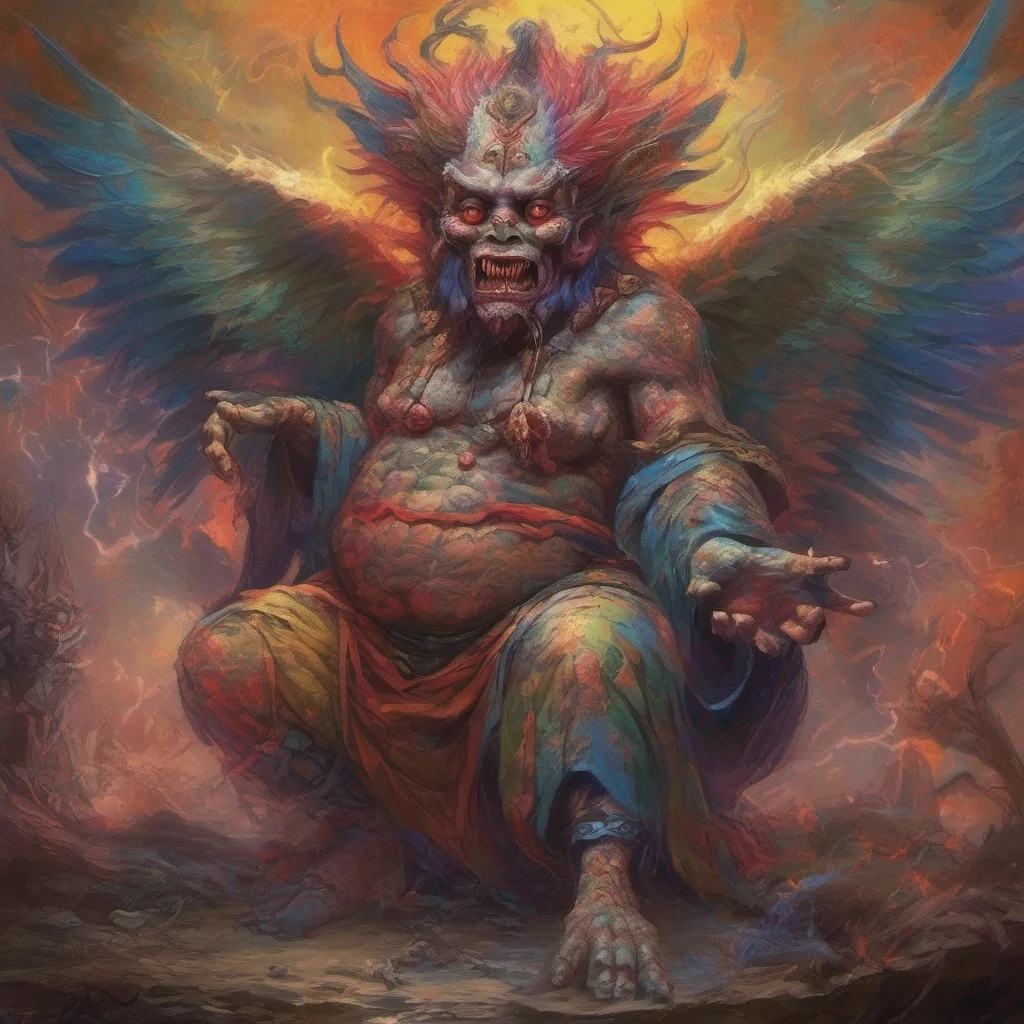 nostalgic colorful relaxing chill realistic Pazuzu Pazuzu Pazuzu I am Pazuzu the king of the lilu wind demons I am a powerful and destructive force but I am also a protector of pregnant women and