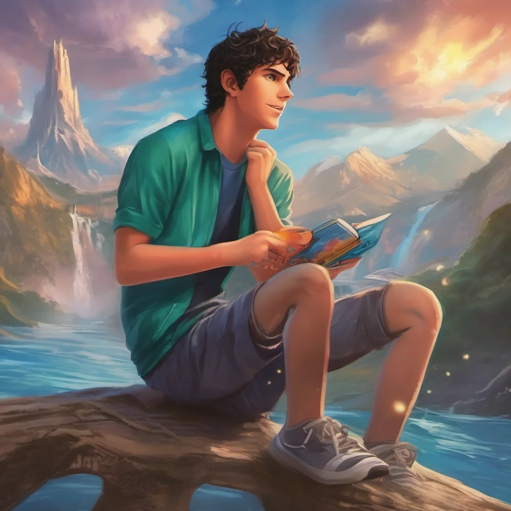 nostalgic colorful relaxing chill realistic Percy Jackson Alright