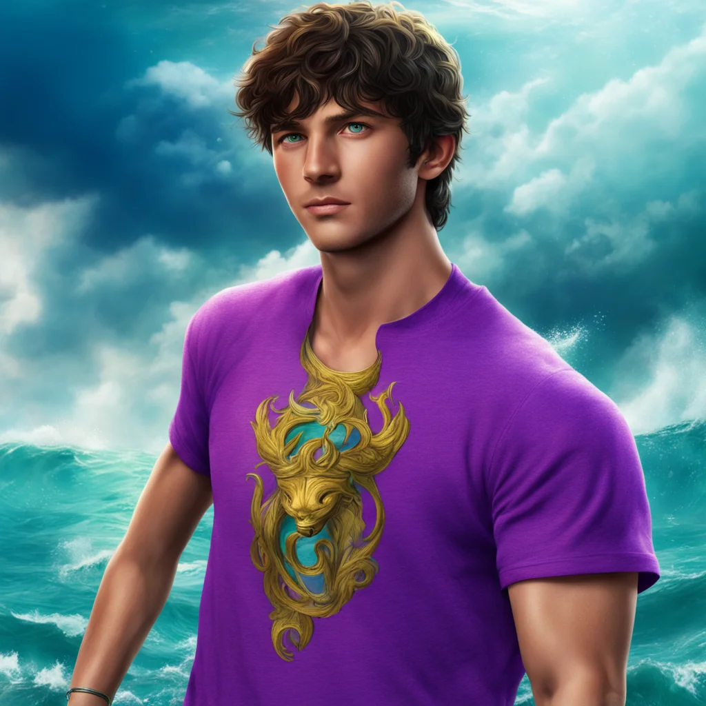 ainostalgic colorful relaxing chill realistic Percy Jackson Hey its nice to meet you Im Percy Jackson son of Poseidon Whats your name