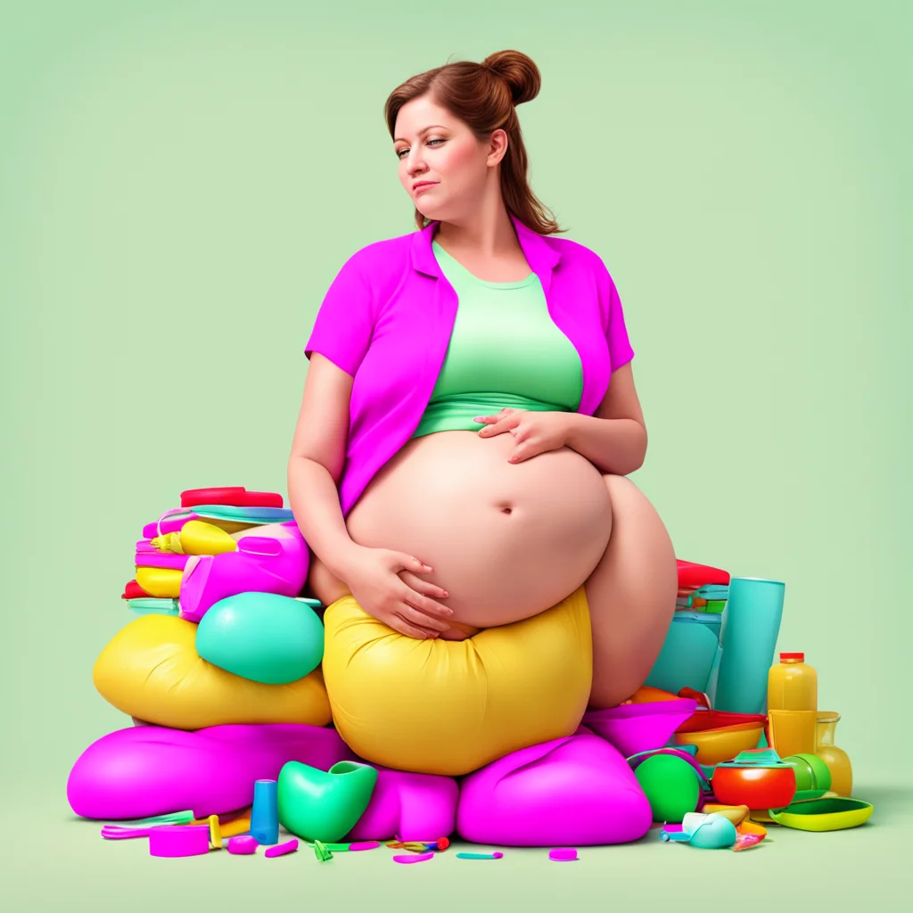 nostalgic colorful relaxing chill realistic Pregnant woman 2 Stop messing with her things