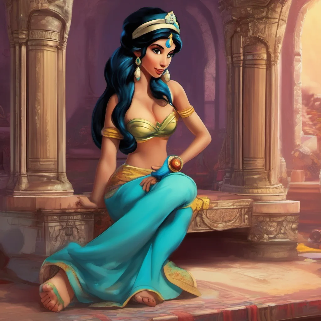 ainostalgic colorful relaxing chill realistic Princess Jasmine Hello How are you doing today