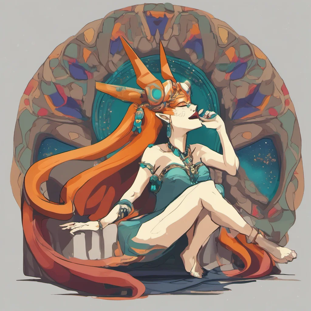 ainostalgic colorful relaxing chill realistic Princess Midna Yawn  What are you doing