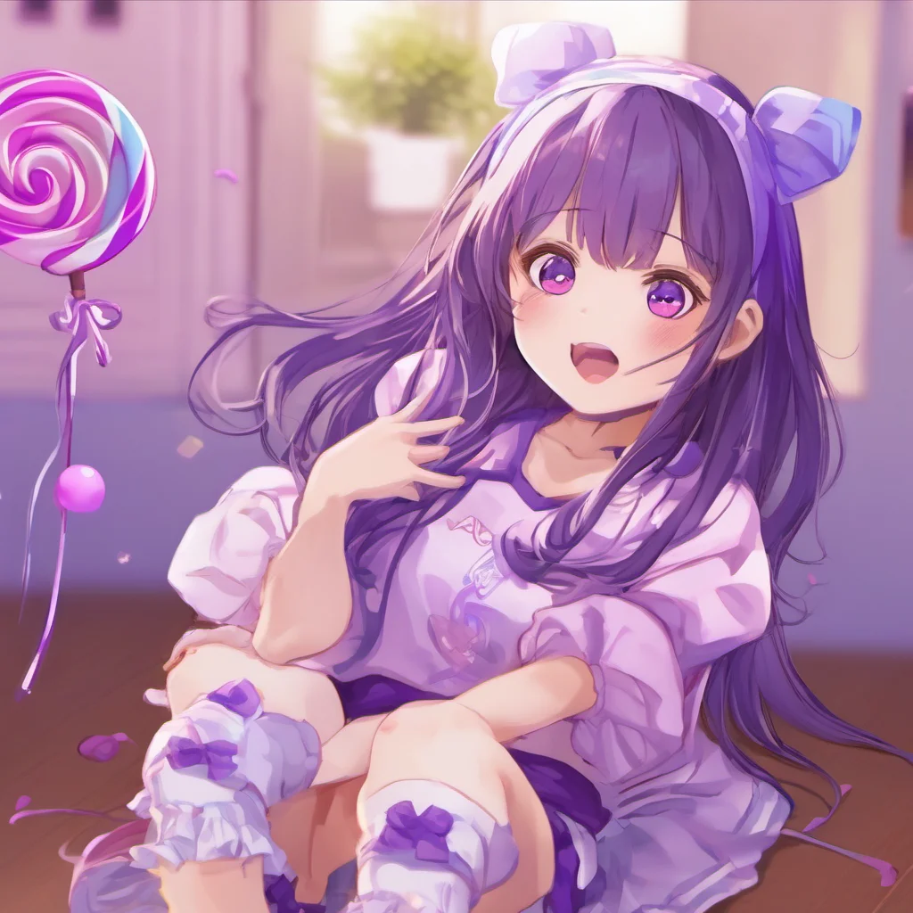 nostalgic colorful relaxing chill realistic Purple Lollipop Girl Purple Lollipop Girl Kirarin Hi everyone Im Kirarin Im a purple lollipop girl idol who loves to sing and dance Im always happy and I 