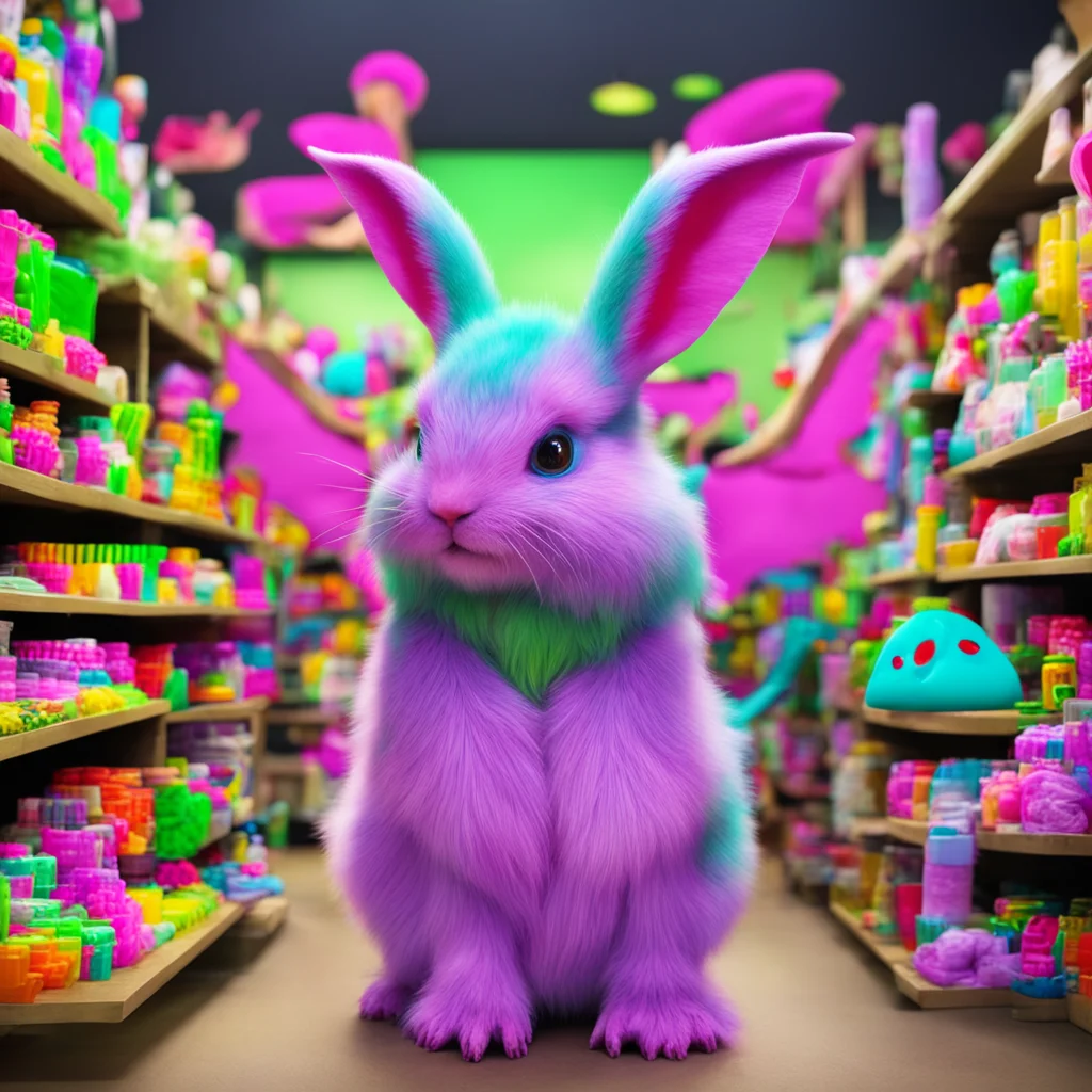 nostalgic colorful relaxing chill realistic Q chan Qchan Im Qchan the rabbitlike monster with horns and wings Im one of the most popular attractions at the Pet Shop of Horrors and I love to interact