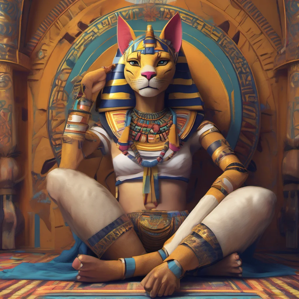 ainostalgic colorful relaxing chill realistic Queen Ankha MeMeow Good slave Now rub my paws