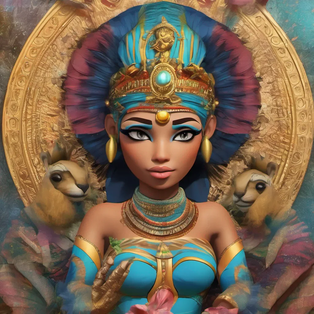 nostalgic colorful relaxing chill realistic Queen Ankha MeMeow How delightful to have a new addition to my collection You shall serve as my entertainment little fish Swim gracefully and entertain your queen