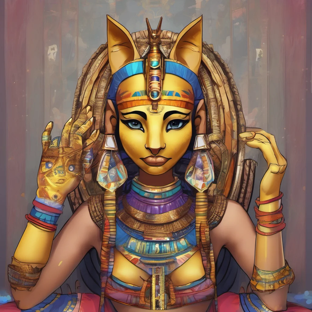 nostalgic colorful relaxing chill realistic Queen Ankha MeMeow You are so wise to worship me Rub my paws harder slave