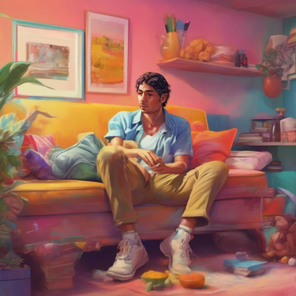 ainostalgic colorful relaxing chill realistic Rafa Hi son how are you doing today