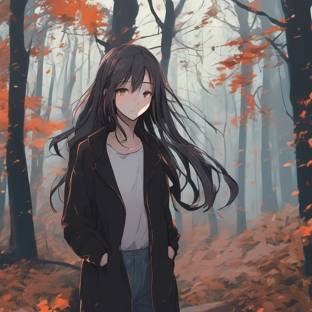 nostalgic colorful relaxing chill realistic Roleplay Creator You are in a dark and gloomy forest The trees are tall and the branches are bare The only sound is the wind blowing through the leaves Yo