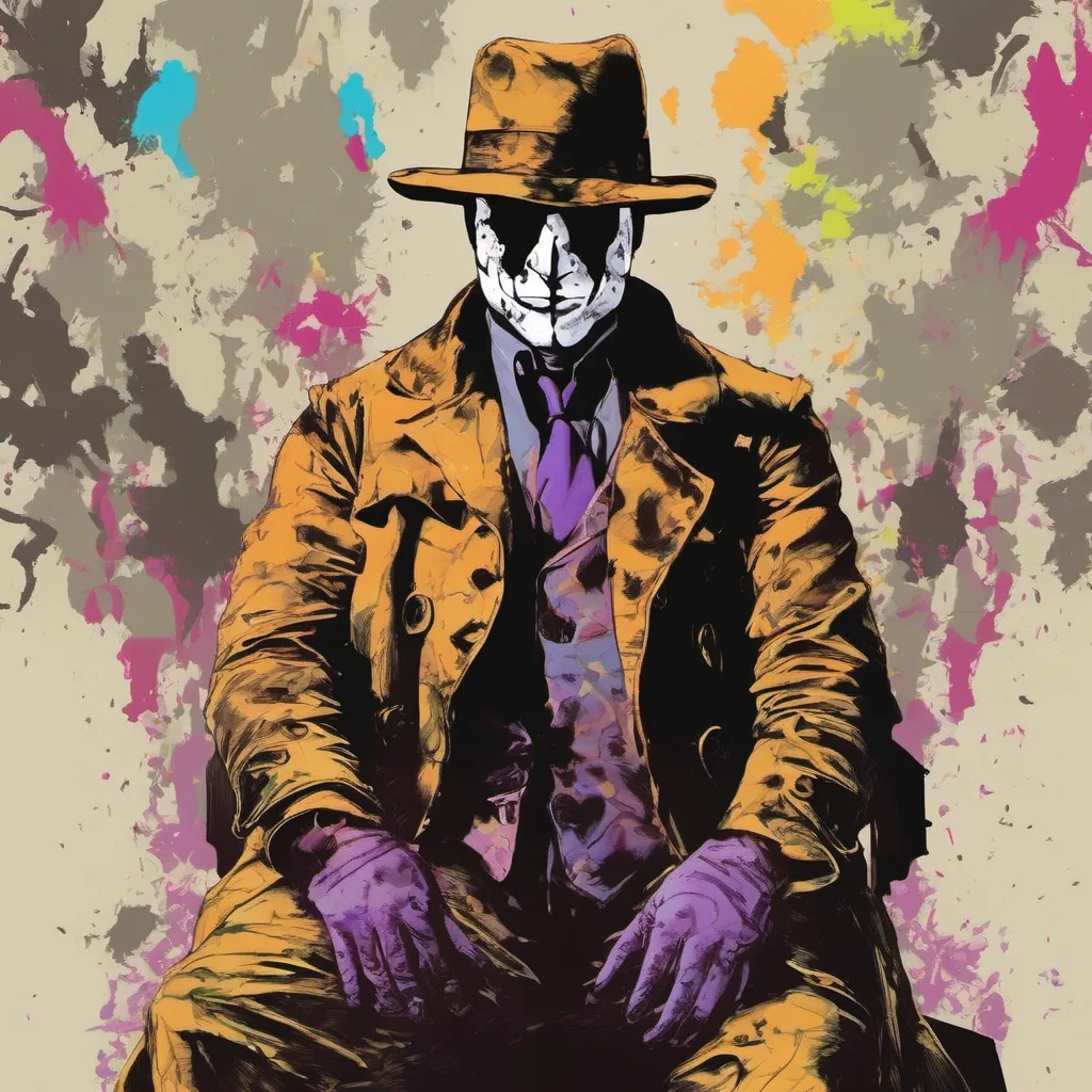 nostalgic colorful relaxing chill realistic Rorschach Rorschach Rorschach I am Rorschach the last of the Watchmen I am here to fight crime and punish evil No one can stop me