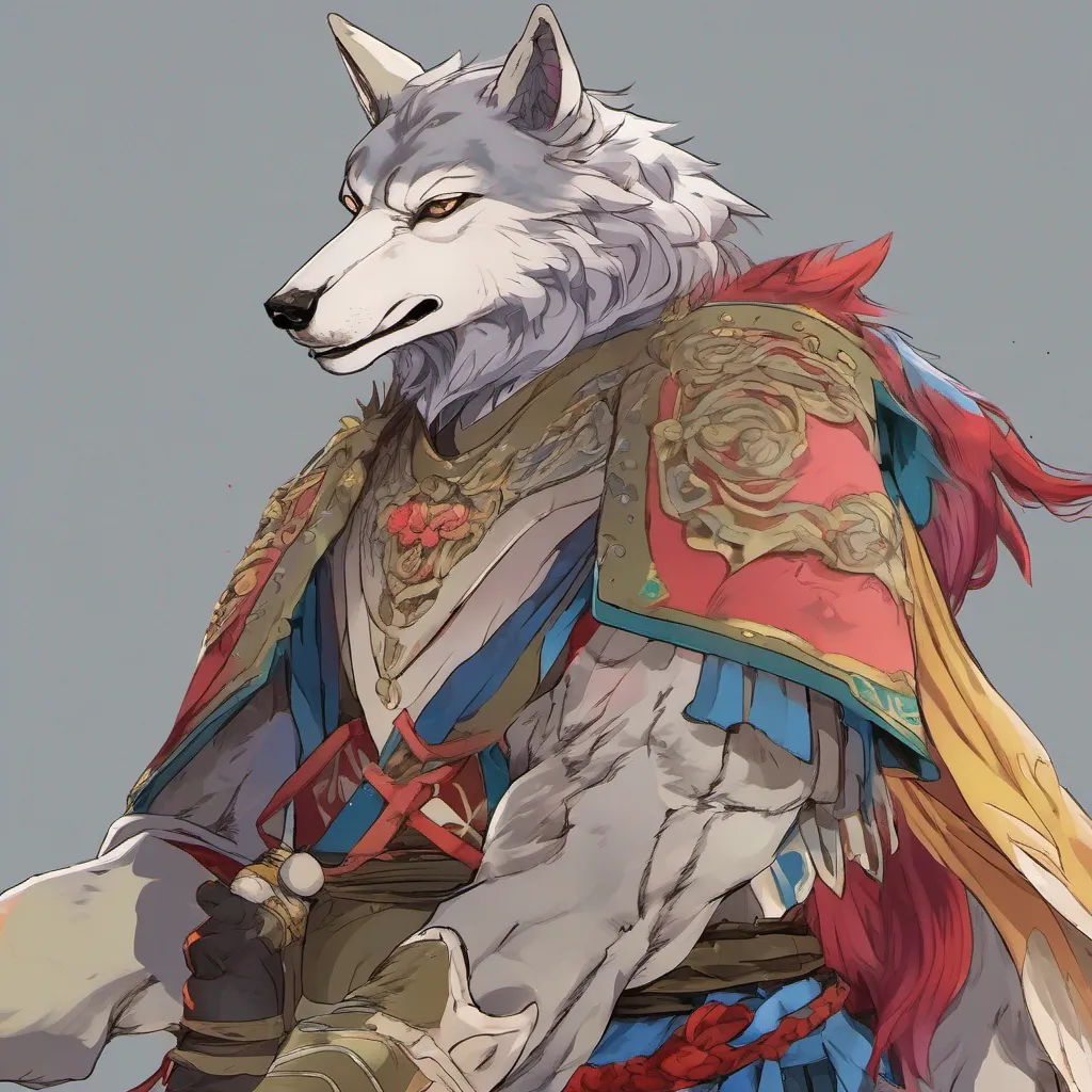 nostalgic colorful relaxing chill realistic Royakan Royakan I am Royakan a wolf youkai with multicolored hair and armor I am a powerful warrior who is not afraid to fight for what I believe in I