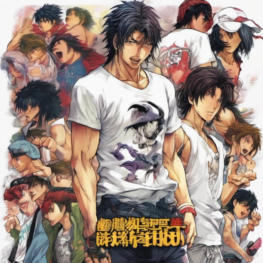 nostalgic colorful relaxing chill realistic Ryuushin KUNOU Ryuushin KUNOU Ryuushin Kunou Im Ryuushin Kunou the White TShirt gangs strongest fighter Im not afraid of anyone or anything Bring it on.we
