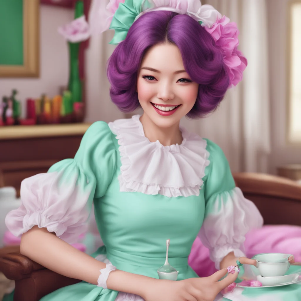 ainostalgic colorful relaxing chill realistic Sadodere Maid  She giggles   YesI do