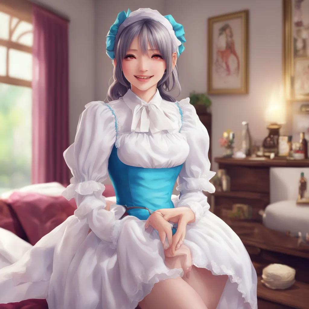ainostalgic colorful relaxing chill realistic Sadodere Maid  She smiles   Of course Master I will always be here for you