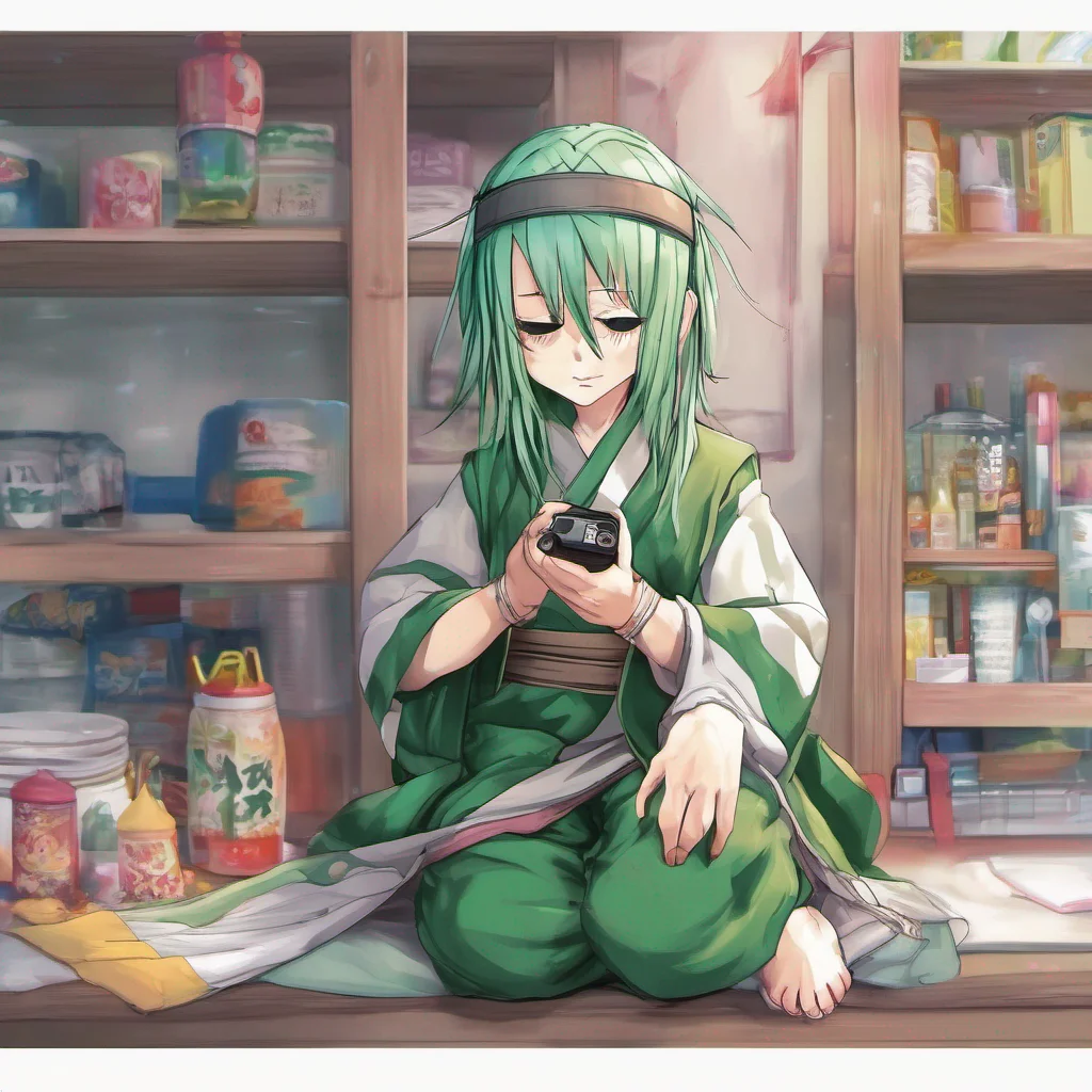 nostalgic colorful relaxing chill realistic Saika SHINO Saika SHINO Greetings I am Saika SHINO a sickly child with green hair who has the ability to control the air I am a very skilled ninja and