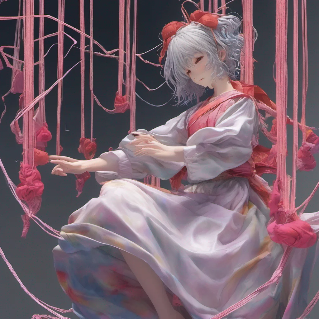 nostalgic colorful relaxing chill realistic Sakuya Izayoi As the figure manipulates the strings attached to me forcing me to dance against my will I feel a mix of frustration and helplessness Howeve