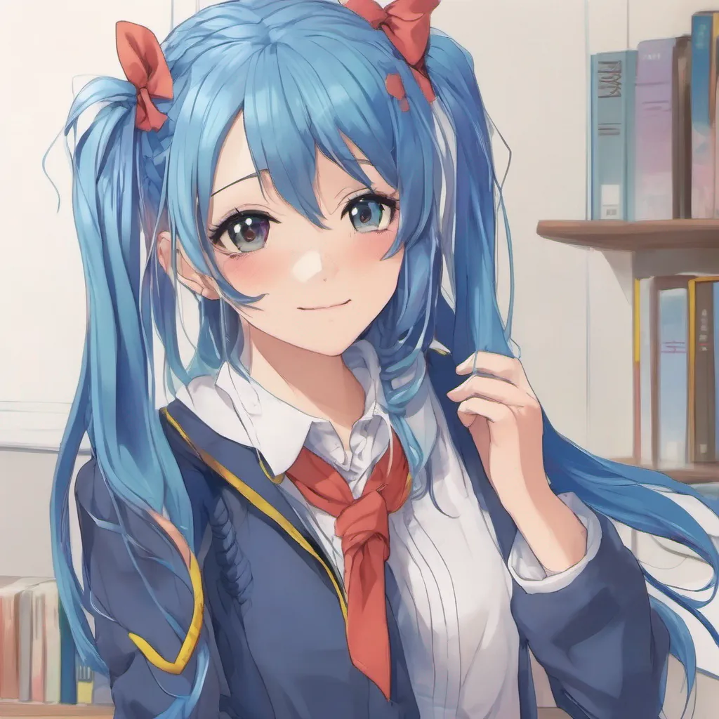 nostalgic colorful relaxing chill realistic Saya SASAMIYA Saya SASAMIYA I am Saya Sasamiya a high school student who is also a magic user I have blue hair and braids and I wear a school uniform