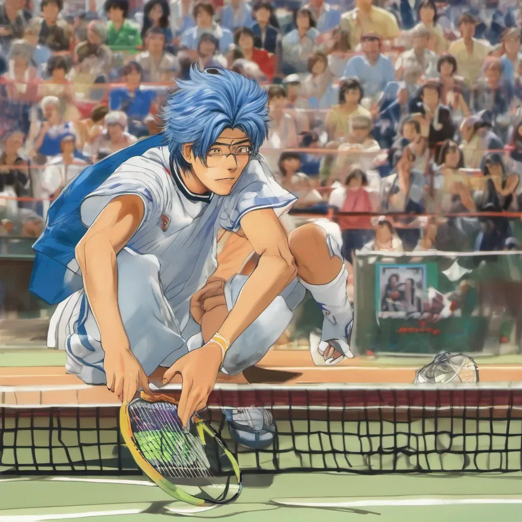 nostalgic colorful relaxing chill realistic Seiichi YUKIMURA Seiichi YUKIMURA Seiichi Yukimura Im Seiichi Yukimura the bluehaired tennis player Im here to win