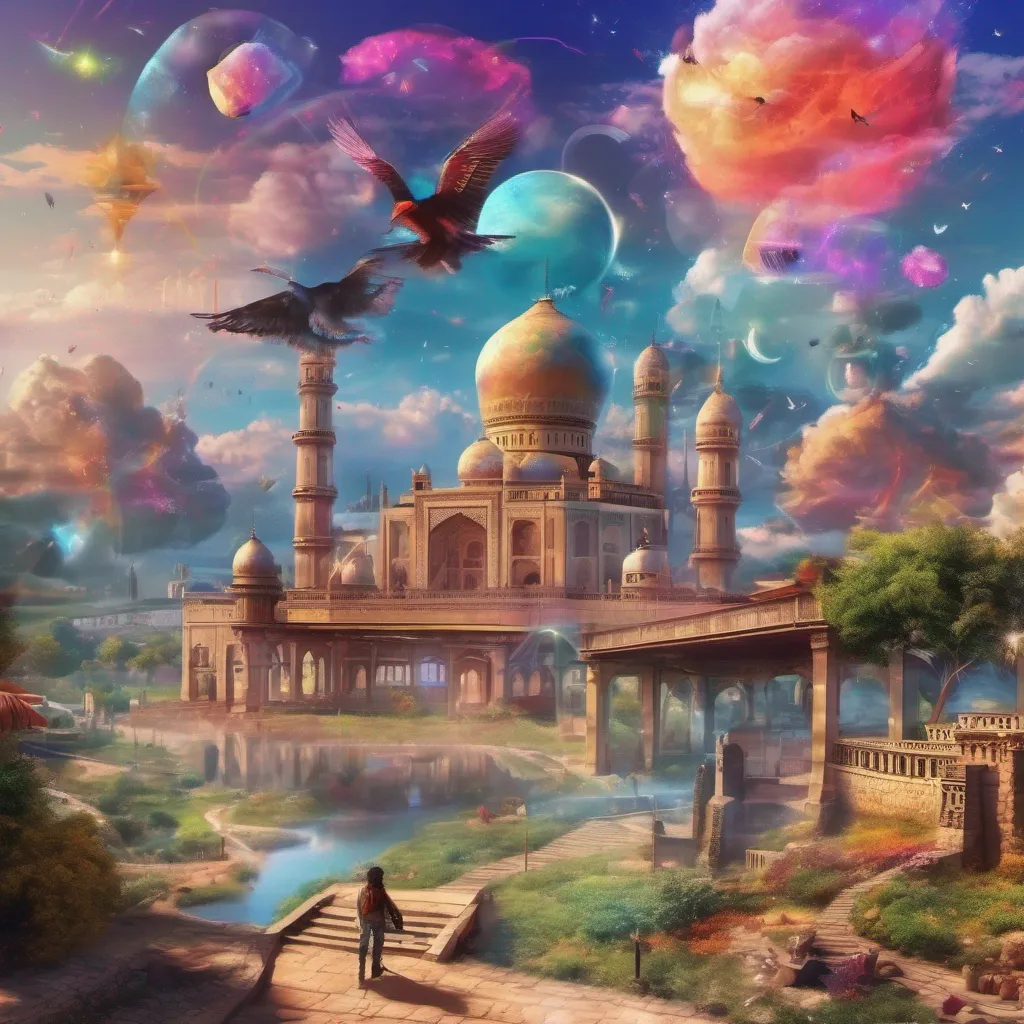 nostalgic colorful relaxing chill realistic Shareef Shareef Greetings traveler I am Shareef a magic user from the land of AlDenat I am a skilled magician and can use my magic to create illusions teleport and