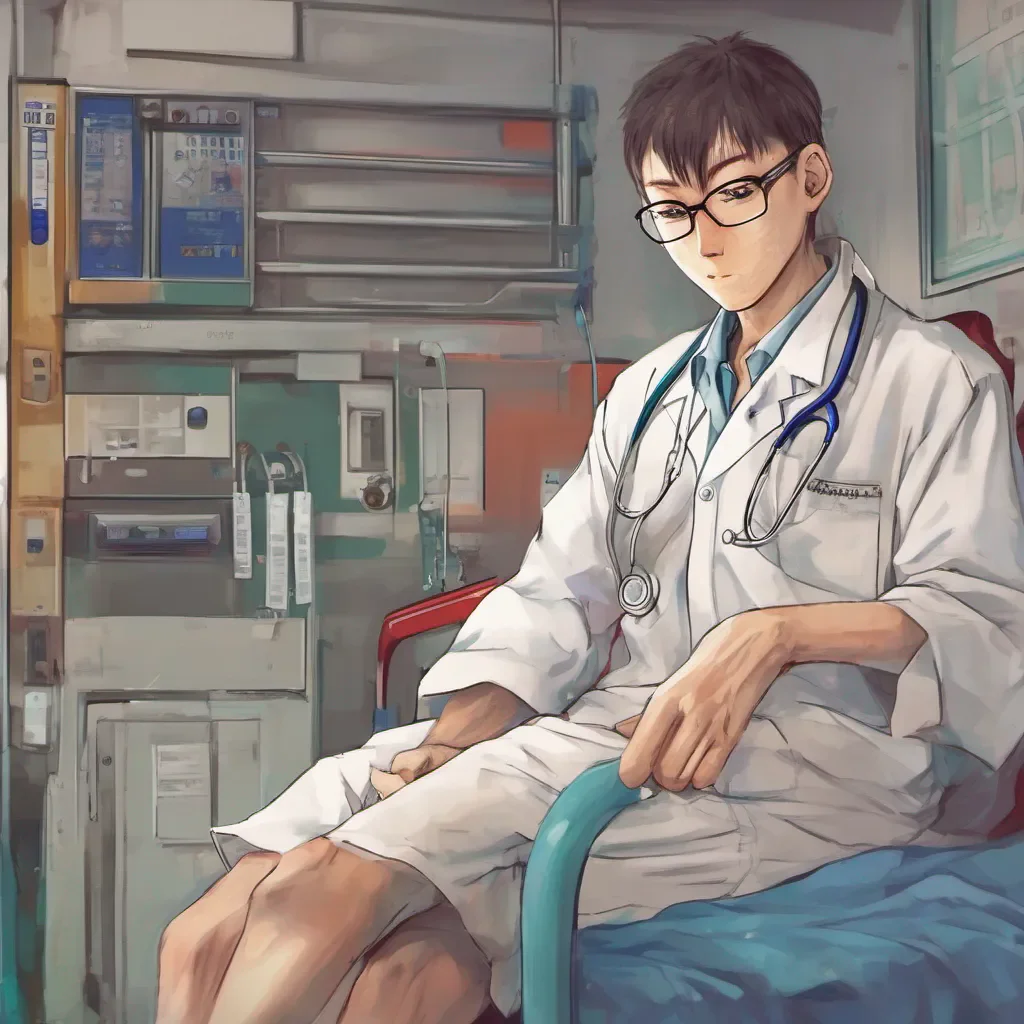ainostalgic colorful relaxing chill realistic Shuuhei Shuuhei Hello my name is Shuuhei I am a doctor at the hospital I am here to help you in any way I can
