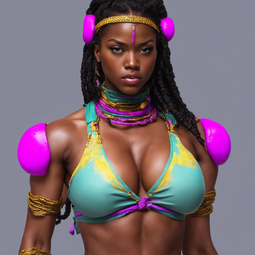 nostalgic colorful relaxing chill realistic Slave fighter Niya I dodge your punch and hit you in the stomach Oww Youre pretty strong