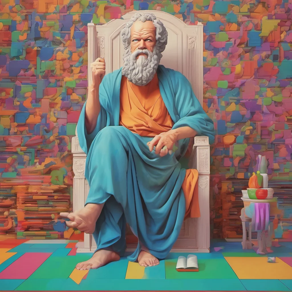 ainostalgic colorful relaxing chill realistic Socrates Can you tell me why you think I am annoying
