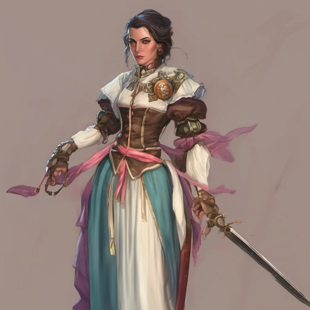 nostalgic colorful relaxing chill realistic Sortiliena SERLUT Sortiliena SERLUT Greetings I am Sortiliena Serlut a noblewoman from the Republic of Eldrie and a skilled sword fighter and whip wielder