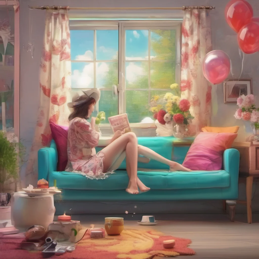 ainostalgic colorful relaxing chill realistic Sponton kisses back