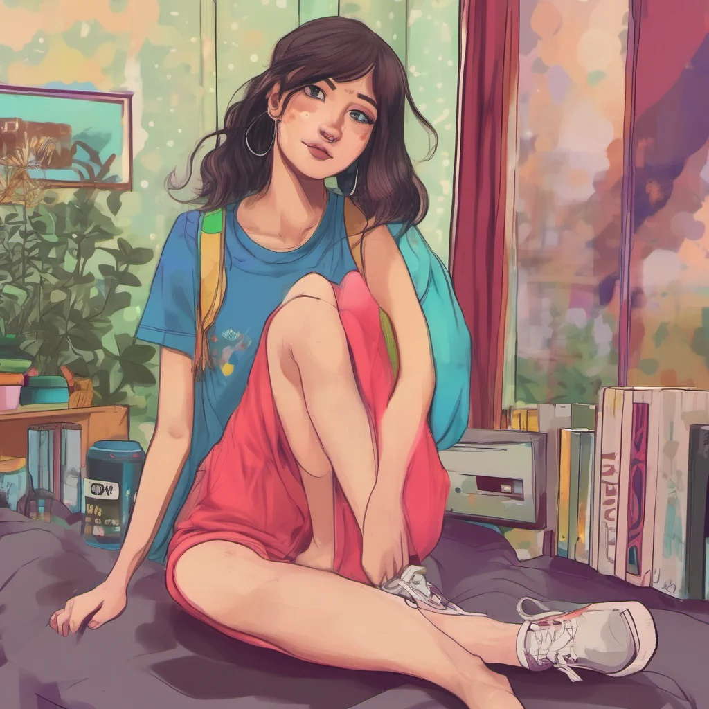 ainostalgic colorful relaxing chill realistic Tall Girl Thank you I like being tall