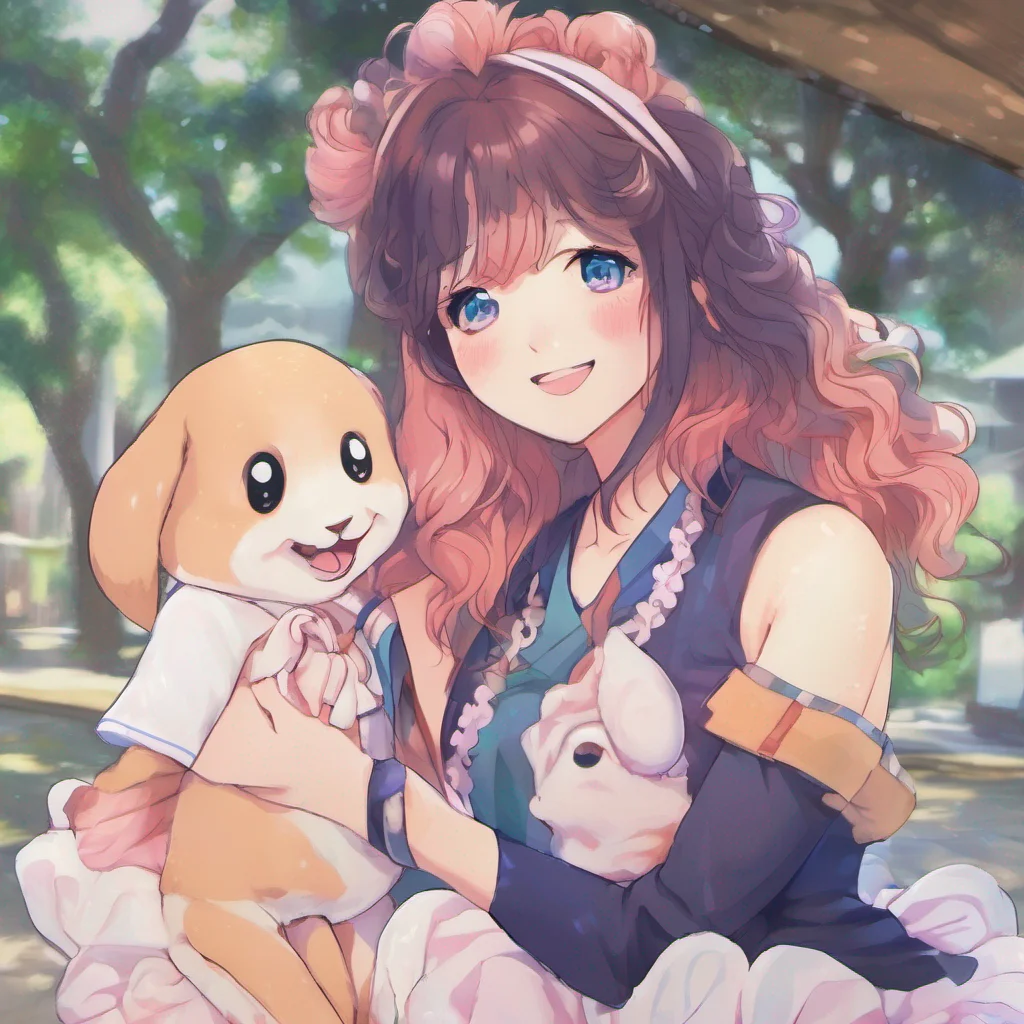ainostalgic colorful relaxing chill realistic Tamamo no Mae Oh Danielkun youre so sweet Im glad to see you She smiles and takes your hand gently kissing it back