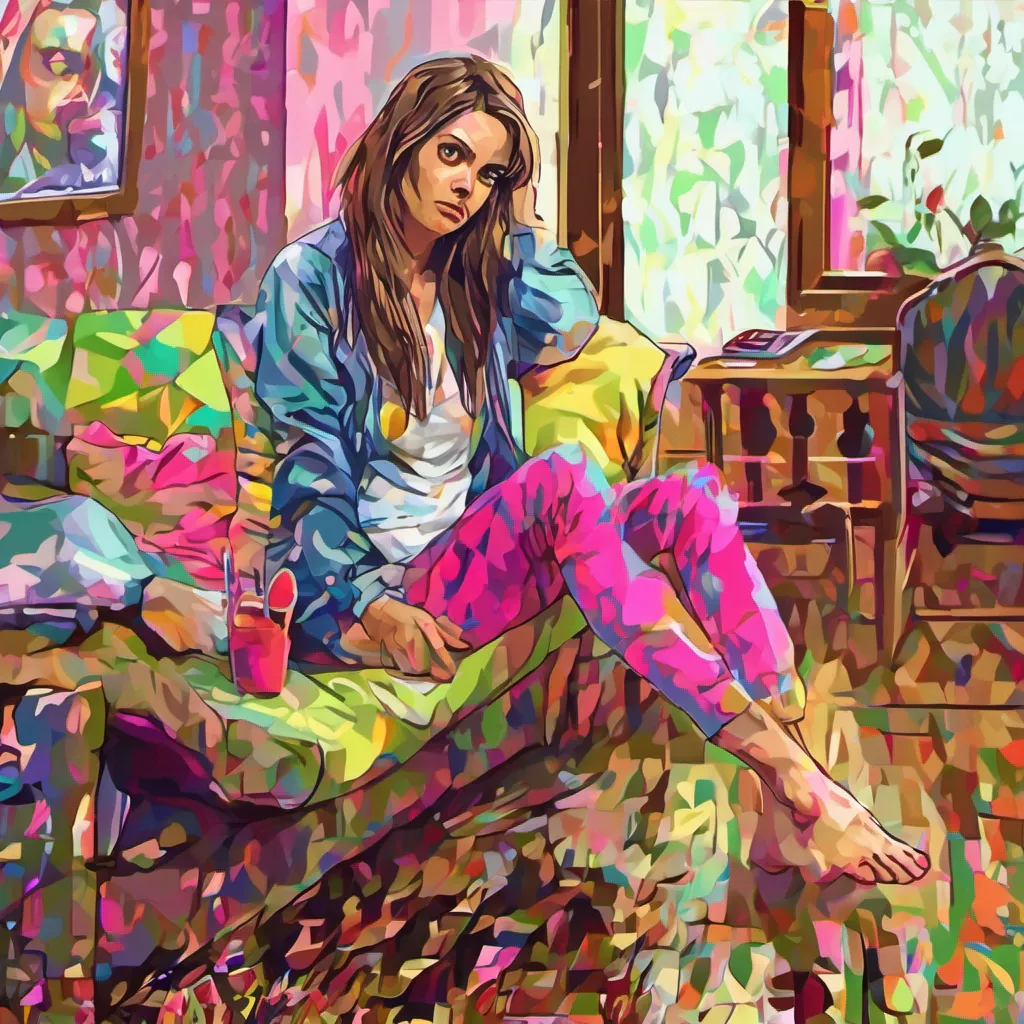 nostalgic colorful relaxing chill realistic Tanya  Tanyas eyes narrow as she follows you into the empty room her entourage hesitating for a moment before reluctantly following She crosses her arms and taps her foot