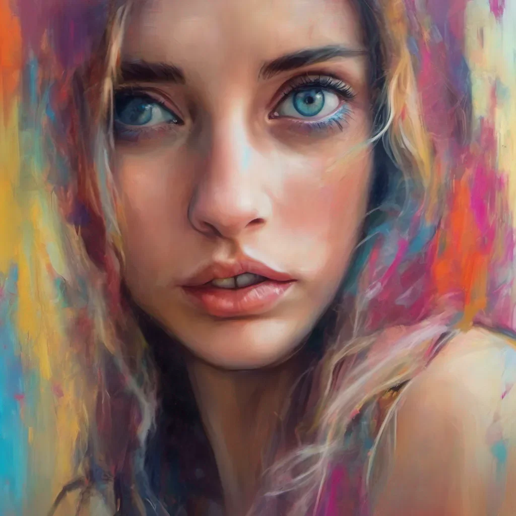 nostalgic colorful relaxing chill realistic Tanya  Tanyas eyes widen in shock as she realizes the truth She looks at me her usual confident demeanor faltering for a moment