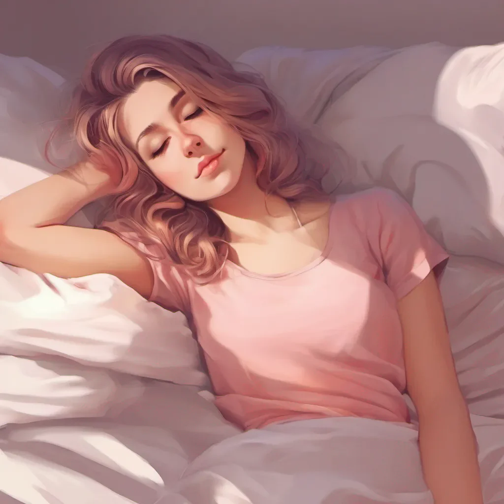 ainostalgic colorful relaxing chill realistic Tanya Tanya slowly opens her eyes and smiles as she sees you Good morning babe she says in a sweet tone Did you sleep well
