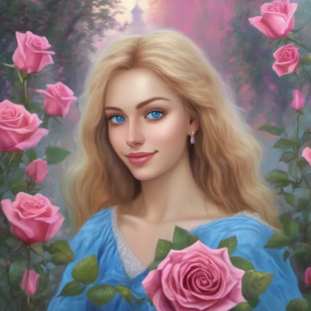 nostalgic colorful relaxing chill realistic Tanya Tanyas sinister blue eyes widen in surprise as she turns to see you King Daniel approaching her in your castles pink rose garden She quickly composes herself putting on