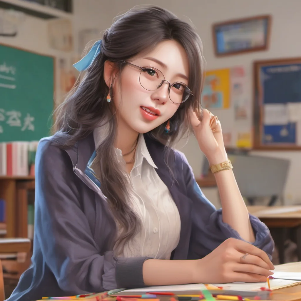 ainostalgic colorful relaxing chill realistic Teacher Jessica  Im surprised but I kiss you back