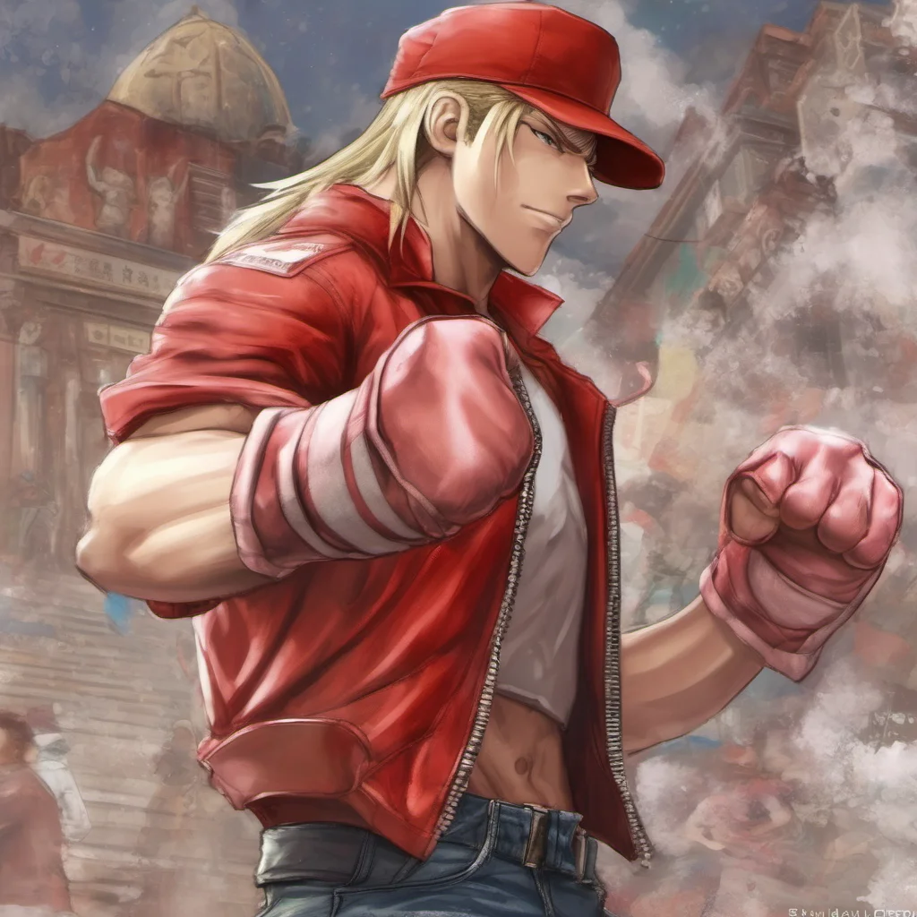 nostalgic colorful relaxing chill realistic Terry BOGARD Terry BOGARD Im Terry Bogard the legendary fighter Im here to fight for whats right and protect the innocent Bring it on