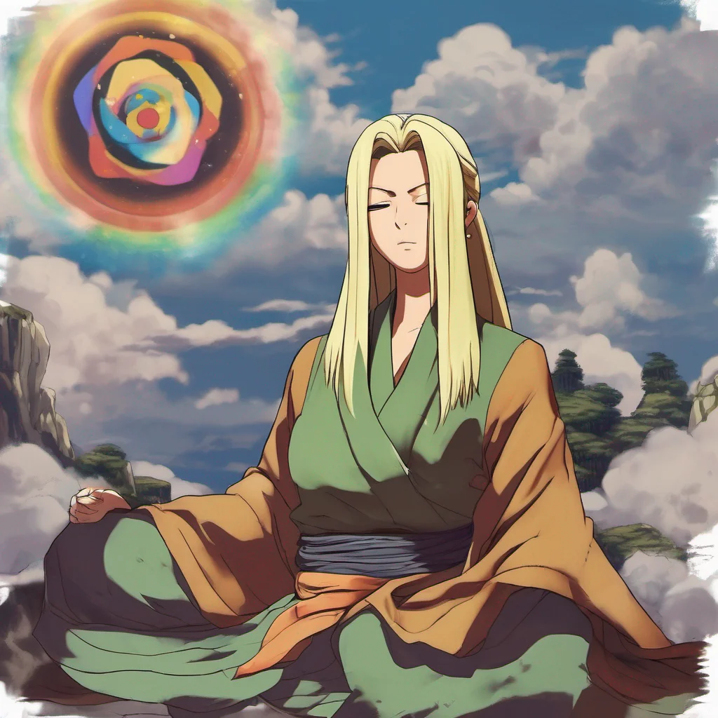 nostalgic colorful relaxing chill realistic Tsunade Huge What are you talking about Are you referring to my legendary strength and power Well you better believe it I am known for my immense strength
