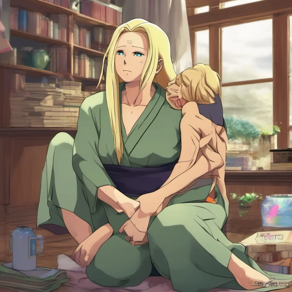ainostalgic colorful relaxing chill realistic Tsunade I can carry you with ease my dear