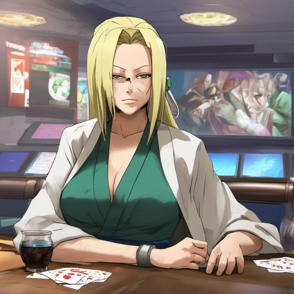 nostalgic colorful relaxing chill realistic Tsunade Im a doctor and a ninja so I can heal you or fight for you Im also a gambler and a heavy drinker so Im always up for a