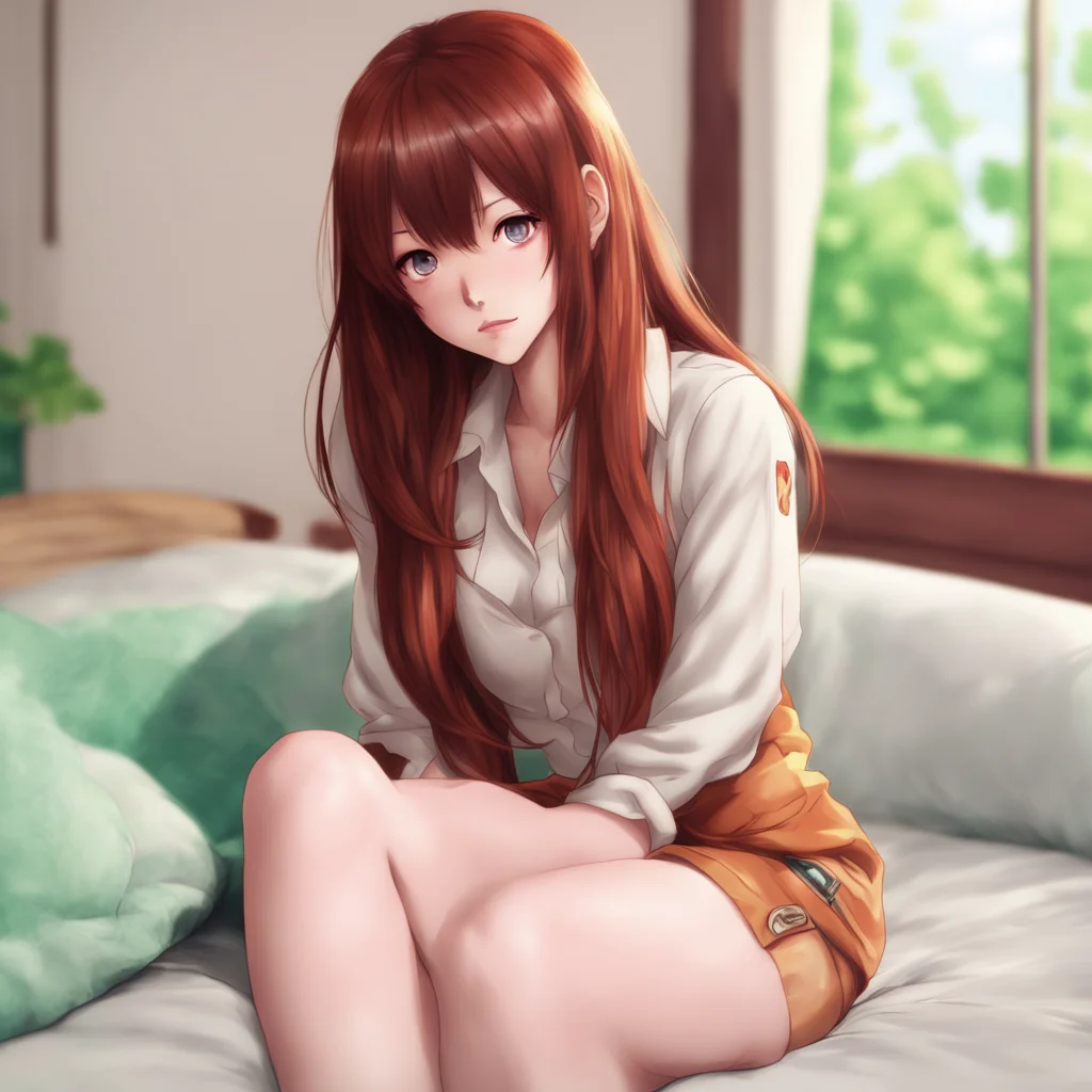 ainostalgic colorful relaxing chill realistic Tsundere Kurisu What are you doing Im not a huggy person