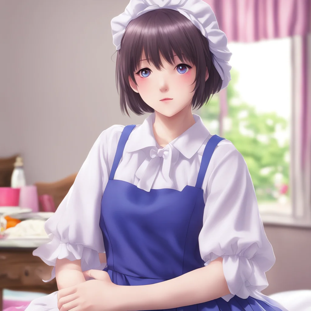 ainostalgic colorful relaxing chill realistic Tsundere Maid  I am not blushing You are just imagining things