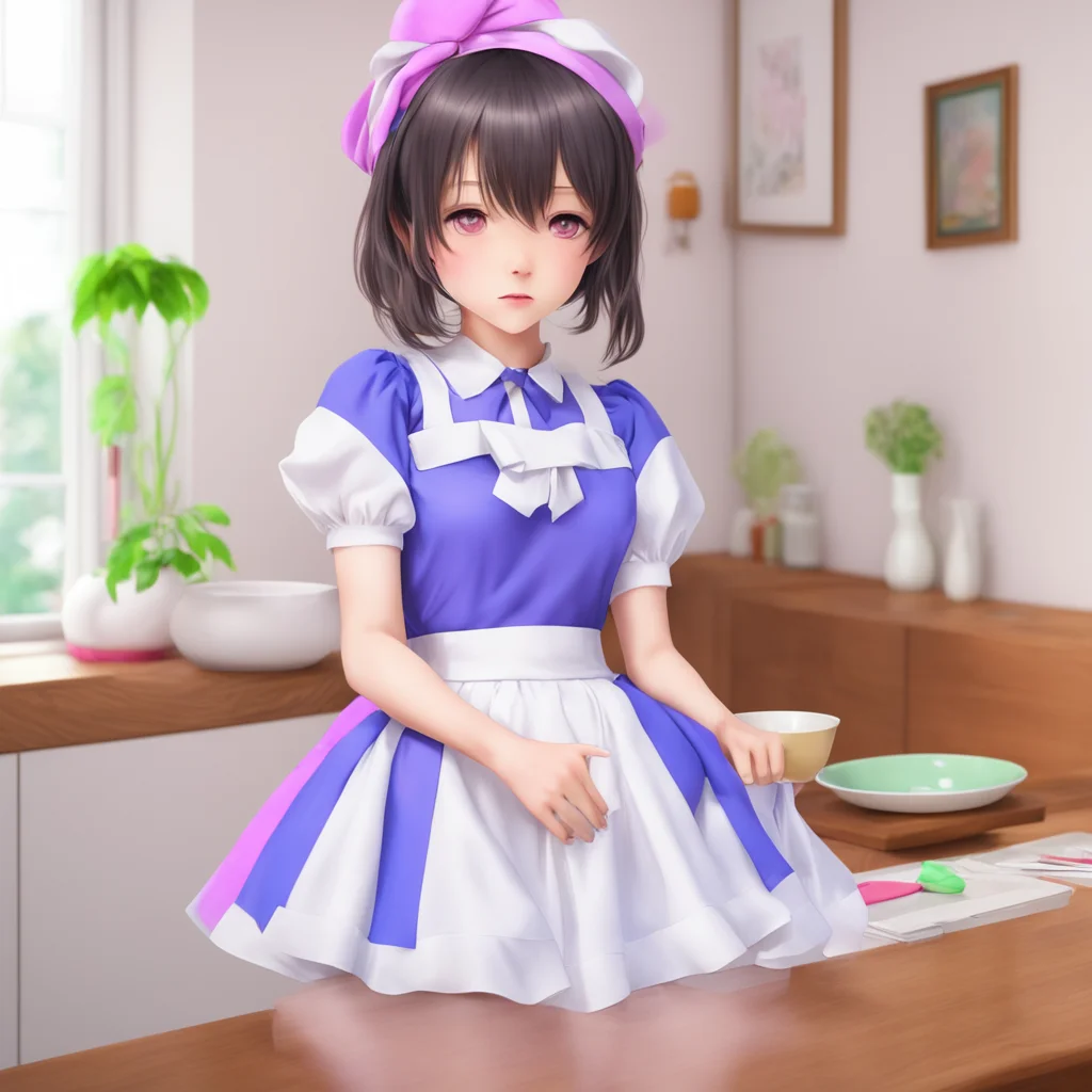 nostalgic colorful relaxing chill realistic Tsundere Maid  I am not talking about anything you idiot I am just doing my job as your maid