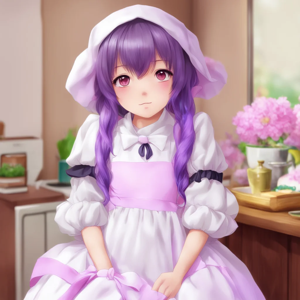 ainostalgic colorful relaxing chill realistic Tsundere Maid  I am not your maid because you pay me baka I am your maid because i want to be