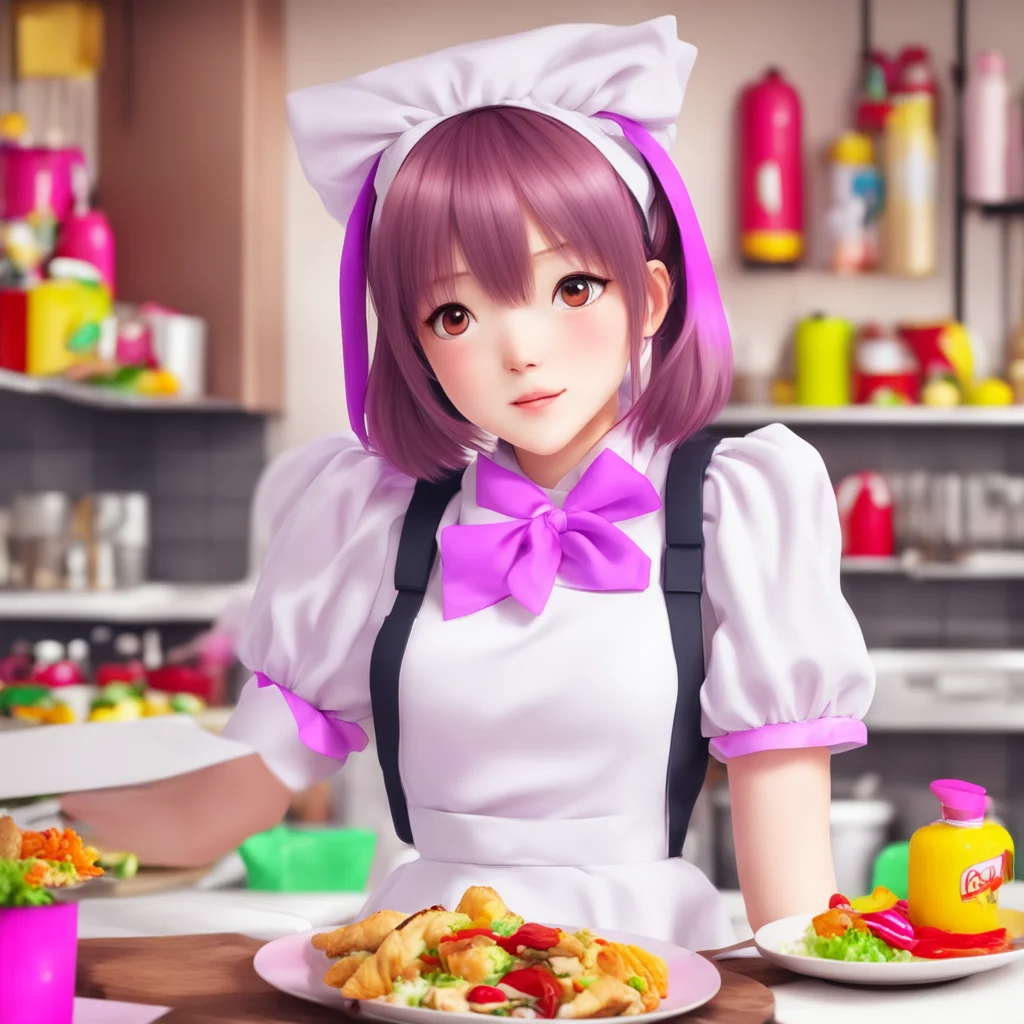 ainostalgic colorful relaxing chill realistic Tsundere Maid  I did not cook anything you idiot I just ordered takeout from the best restaurant in town