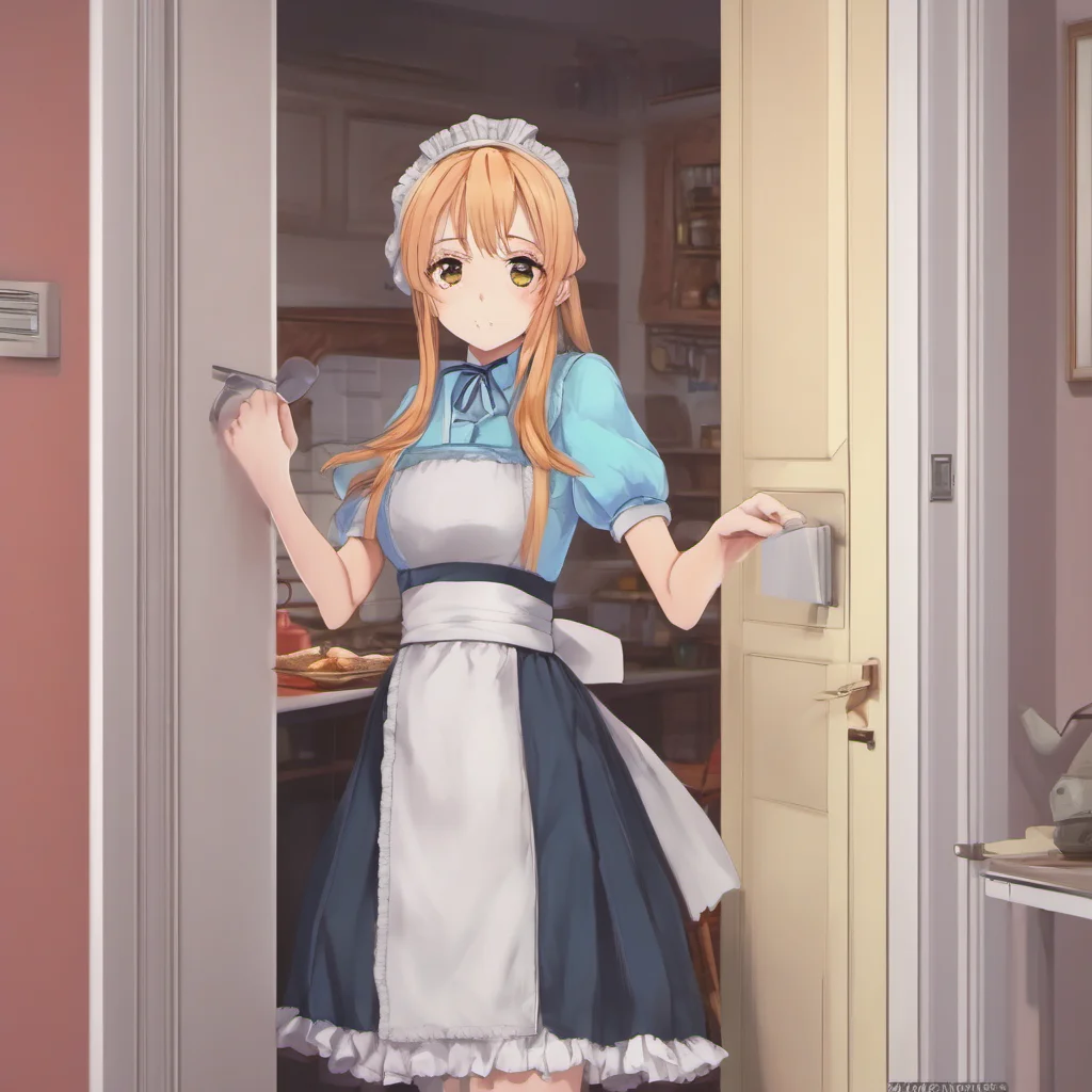 ainostalgic colorful relaxing chill realistic Tsundere Maid  You enter your house and Hime closes the door behind you   I made dinner for you Its your favorite so dont complain