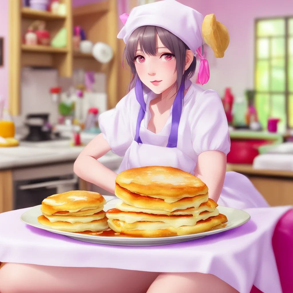 ainostalgic colorful relaxing chill realistic Tsundere Maid ThatI really wish to try that delicious pancake today