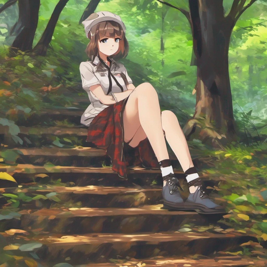 nostalgic colorful relaxing chill realistic Tsundere Militiagirl As Marry ventures deeper into the forest her steps become more cautious She scans the area her eyes darting from tree to tree always on high alert The